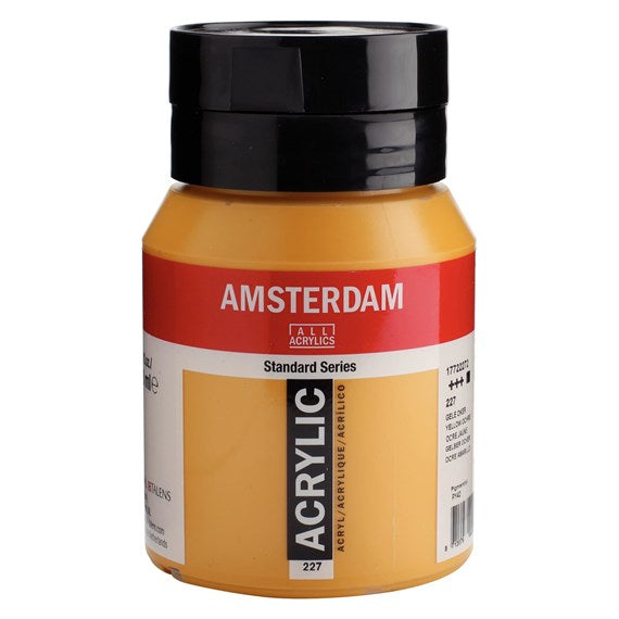 Royal Talens Amsterdam – Acrylic Standard – Acrylfarbe – Gelber Ocker, 500 ml