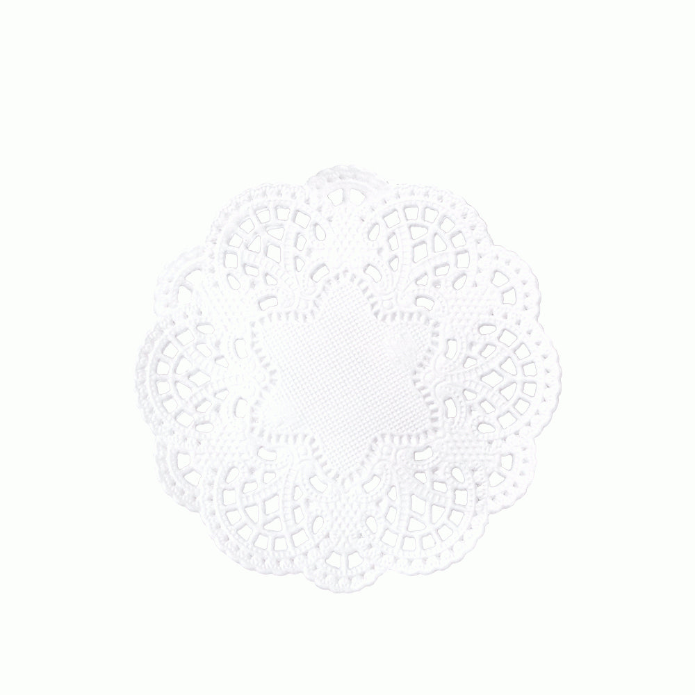 Demmler Tortenspitze Barock, Papier/Karton – Ø 10 cm, weiss – 40 Stk.