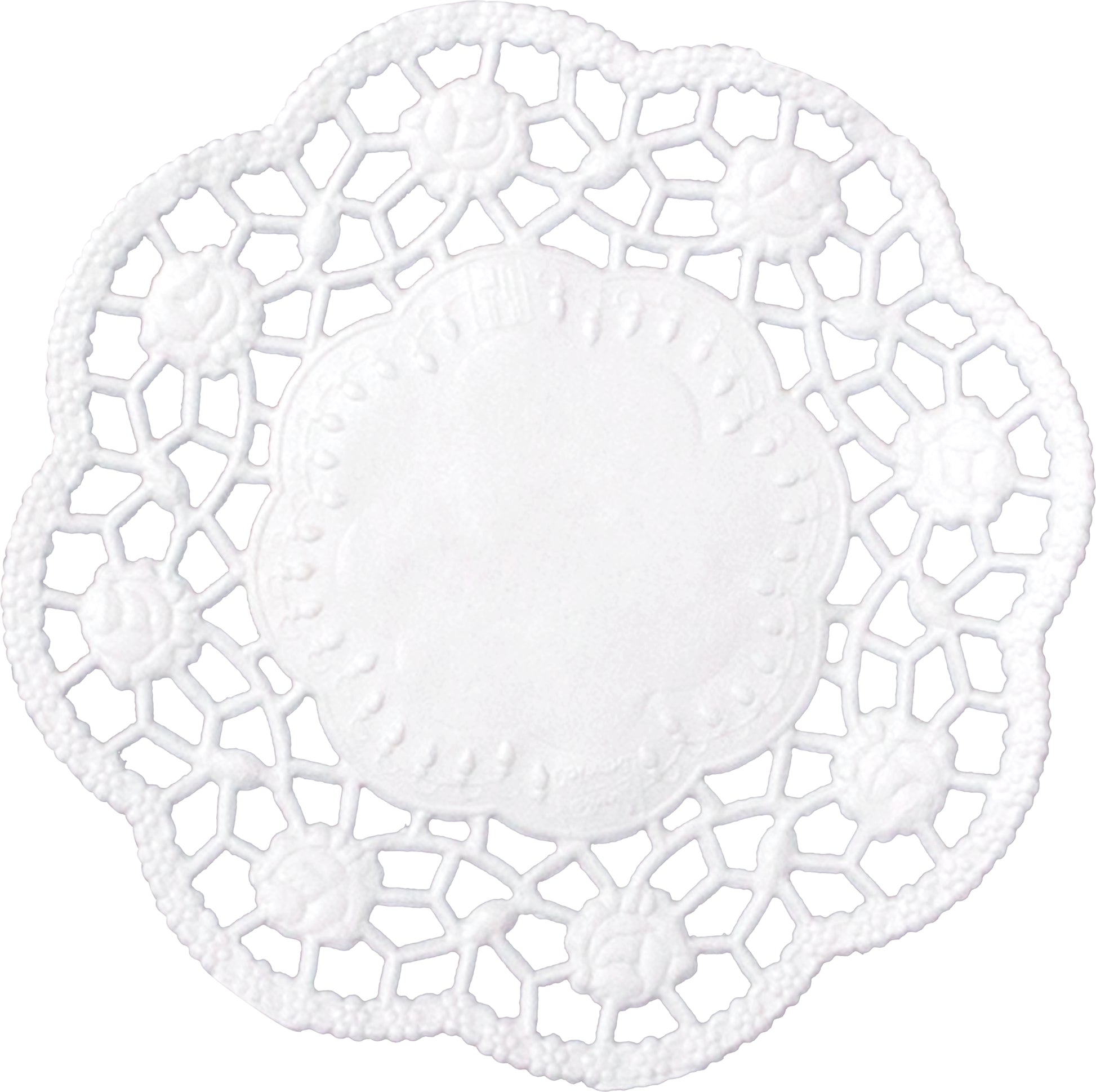 Demmler Tortenspitze, Papier, rund – Ø 9 cm – weiss – 24 Stk.