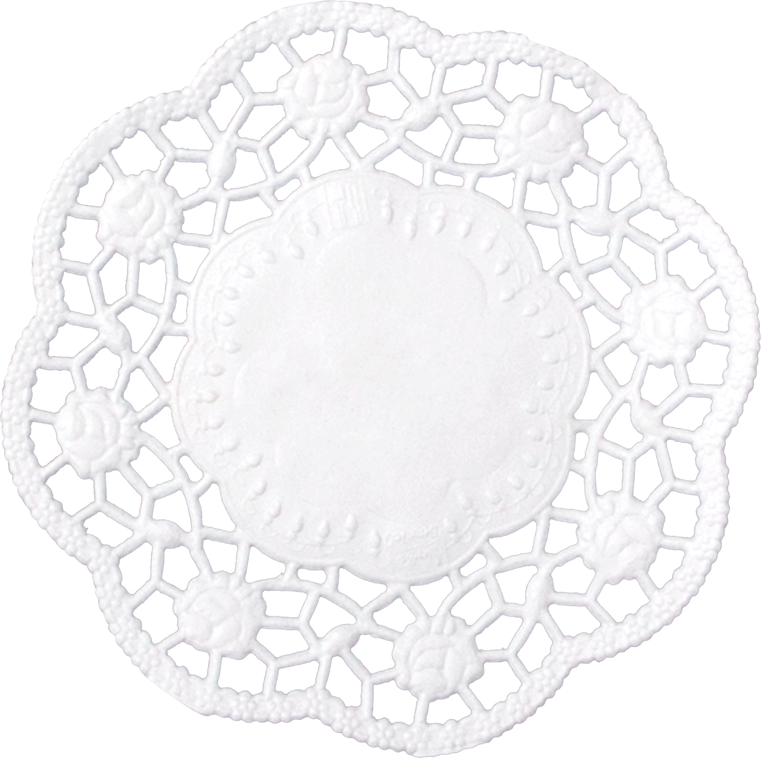 Demmler Tortenspitze, Papier, rund – Ø 9 cm – weiss – 24 Stk.