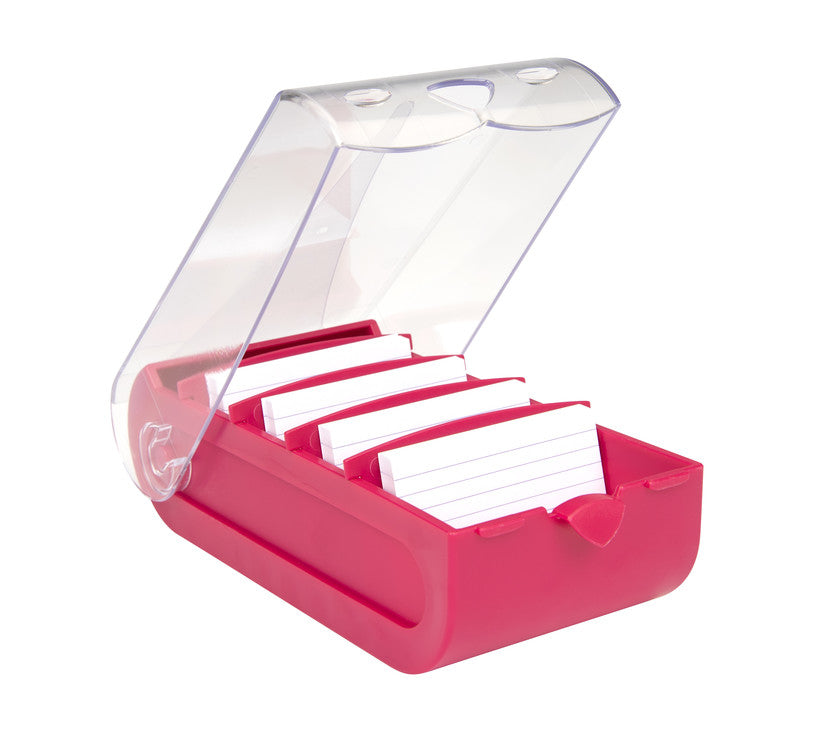Biella Karteikasten Bunny – für A8 quer – mit Deckel, pink