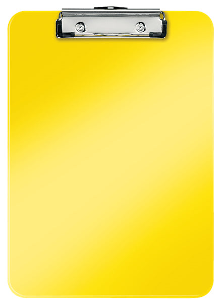 Leitz WOW Klemmbrett A4 – Kunststoff (PS), gelb – bis 80 Blatt