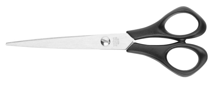Lerche Universalschere – 16,0 cm, Edelstahl, für Rechtshänder, spitz, Kunststoffgriffe, schwarz