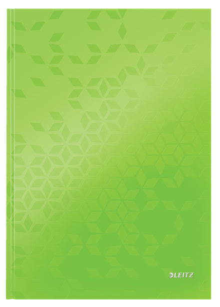 Leitz Notizbuch A4, liniert, Fadenheftung, Karton, 160 Seiten, 90 g/m² – grün