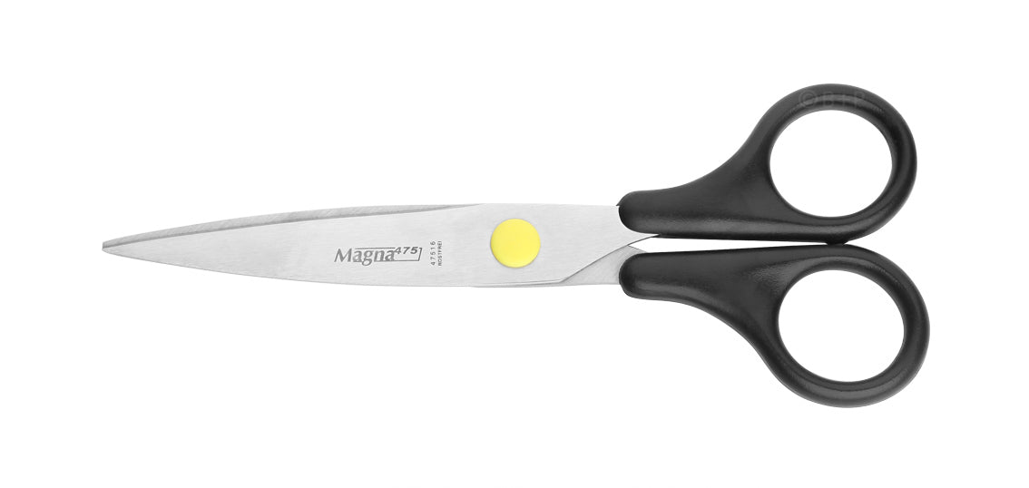Lerche Universalschere MAGNA 475 – 16,0 cm, Edelstahl, für Rechtshänder, spitz, Kunststoff, schwarz