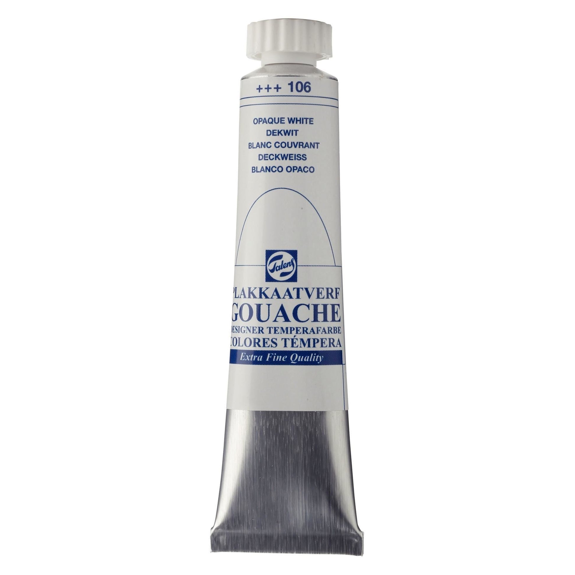 Talens Gouache, Plakatfarbe – Weiss 106, matt, deckend – 20 ml