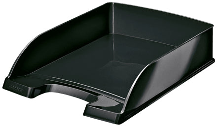 Leitz WOW – Briefkorb für A4, Polystyrol (PS), Schwarz, Hochglänzend, 255 × 70 × 357 mm