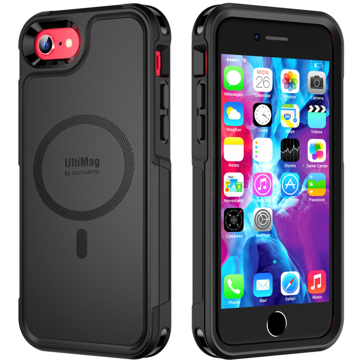 4smarts Defend Case Ultimag Backcover – für Apple iPhone SE (3./2. Gen.), iPhone 8/7, bis 2 m sturzsicher