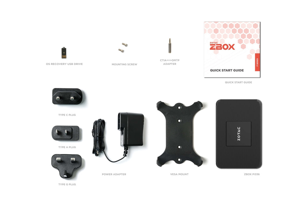 Zotac ZBOX PICO PI336 Micro – Intel Celeron N6211, 4 GB RAM, 128 GB eMMC, Windows 11 Pro