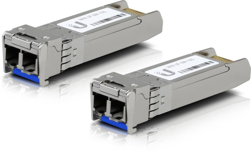 Ubiquiti UACC-OM-SM-10G-D-2 – SFP+ Transceiver – 10 Gbit/s, Single-Mode, LC-Duplex, 1310 nm, 10'000 m, 2er-Pack