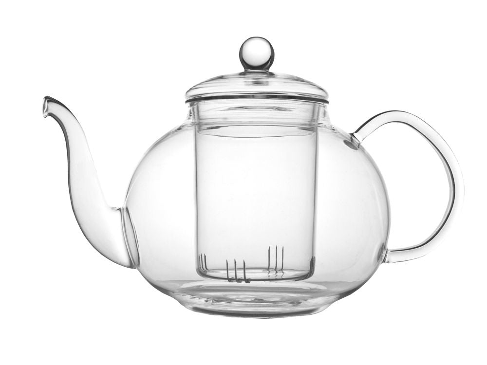 Bredemeijer Teekanne Verona – 1 l, 23,0 × 14,9 × 15,6 cm, Glas, Transparent, abnehmbarem Deckel, mit Glasfilter