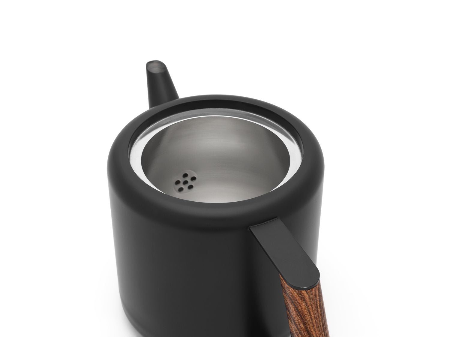Bredemeijer Teekanne Duet Design Boston – 1,1 l, 26,5 × 13,5 × 15,0 cm, Edelstahl, Schwarz, abnehmbarer Deckel