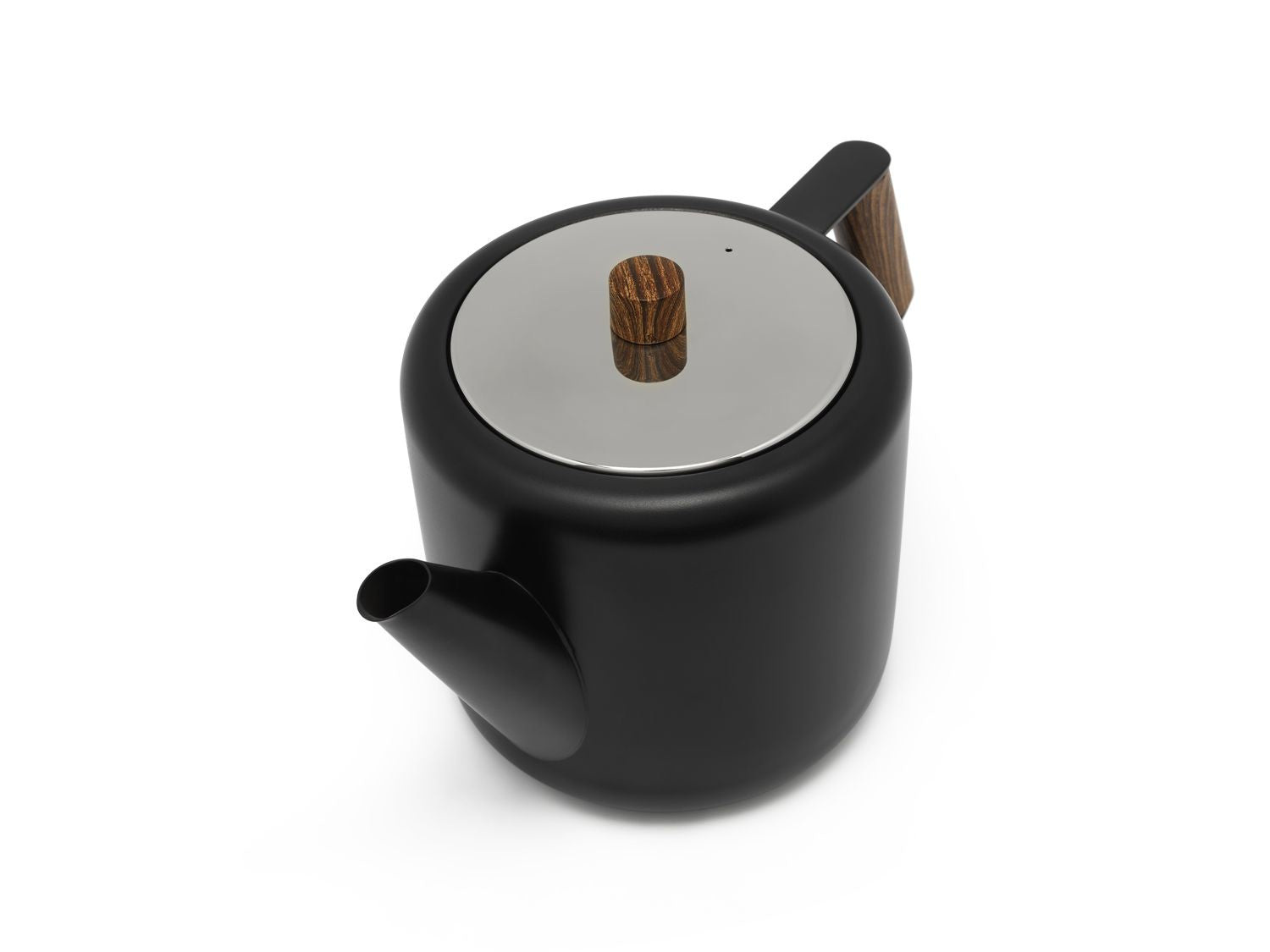 Bredemeijer Teekanne Duet Design Boston – 1,1 l, 26,5 × 13,5 × 15,0 cm, Edelstahl, Schwarz, abnehmbarer Deckel