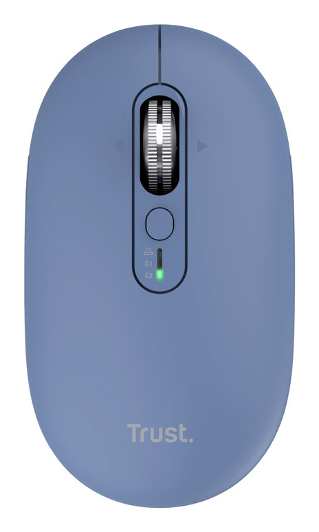 Trust Seron Slim Multi – Maus – Kabellos (Bluetooth/2,4 GHz), 3200 DPI, beidhändig, Blau