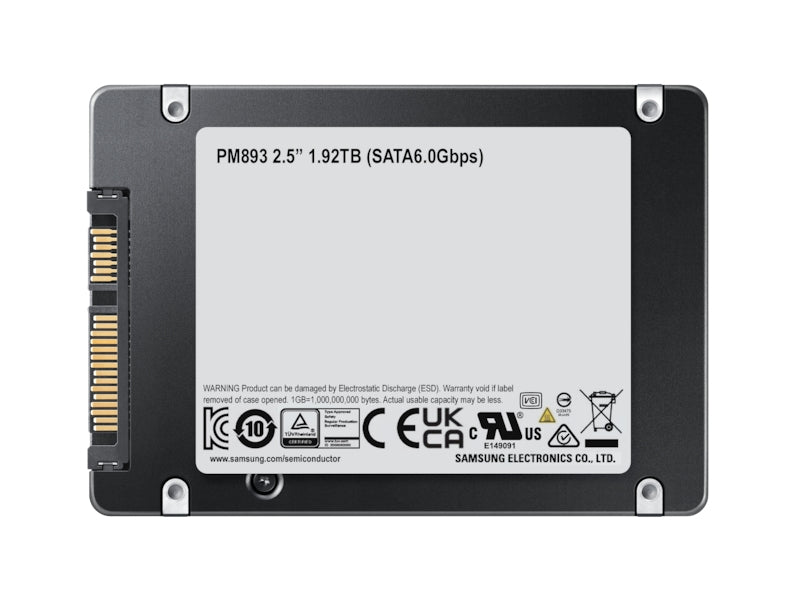 Samsung PM893 – 1,92 TB 2,5" SATA SSD, 560/530 MB/s, Enterprise