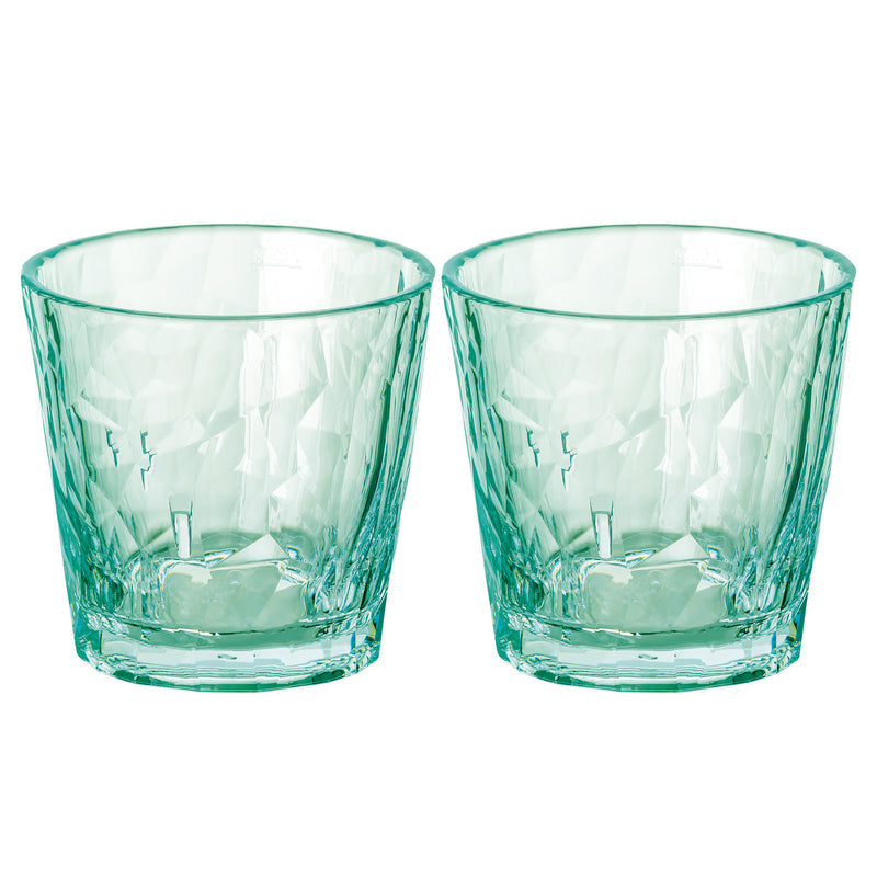 Koziol Becher Club Nr. 22 – 2er Set, 250 ml, Ø 9,1 cm, H 8,7 cm, Kunststoff, Jade, spülmaschinenfest