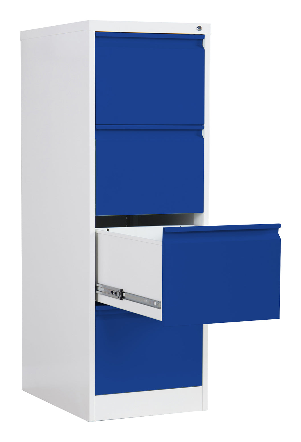 Phoenix Safe Co. Phoenix FC1004GBK – Aktenschrank, 4 Schubladen, abschliessbar, Stahl, 450 × 620 × 1330 mm, Grau/Blau
