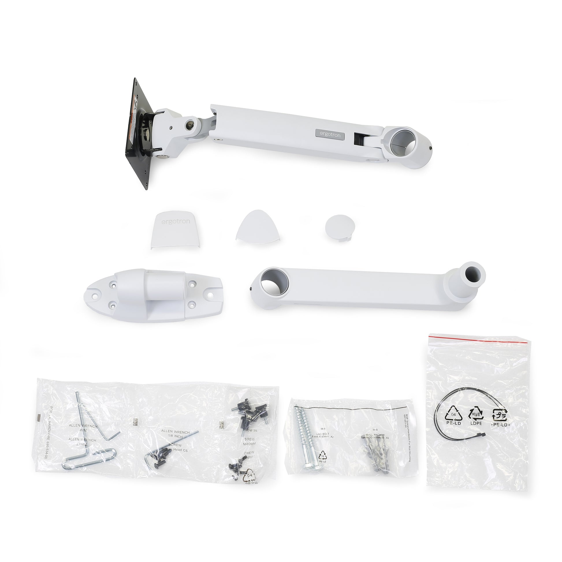 Ergotron LX – Monitorarm, Wand, Weiss