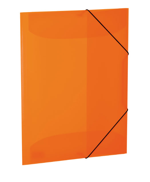 HERMA Gummibandmappe A3 – 3 Klappen, Gummiband, Polypropylen (PP), Orange, Füllhöhe 40 mm