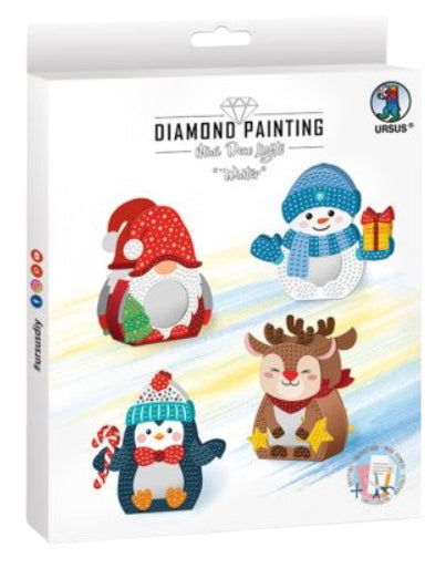 URSUS Diamond Painting Set Winter – 4 Stück – ab 8 Jahren
