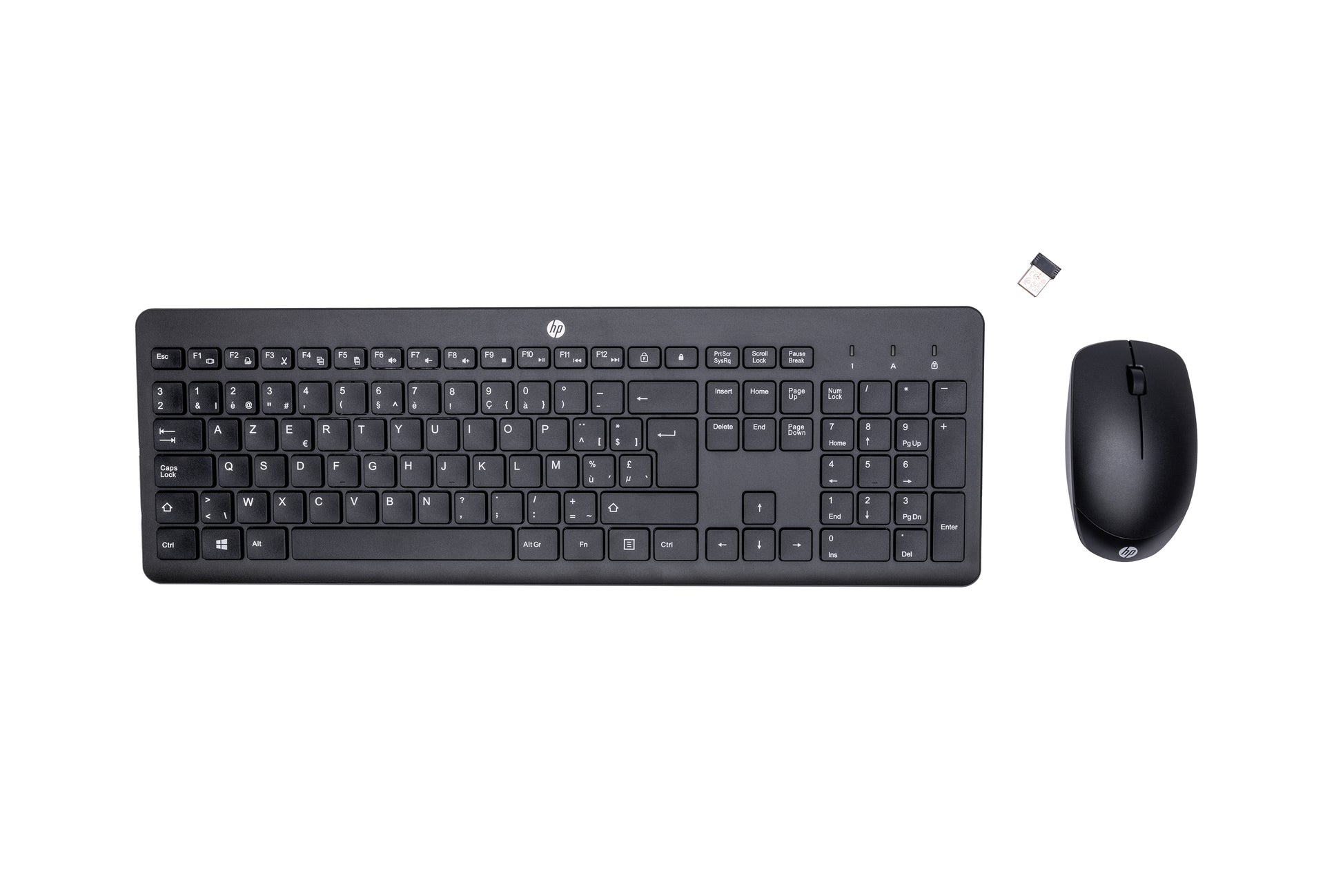 HP Tastatur-Maus-Set – Membran – 2,4 GHz – AZERTY (BE) – Schwarz