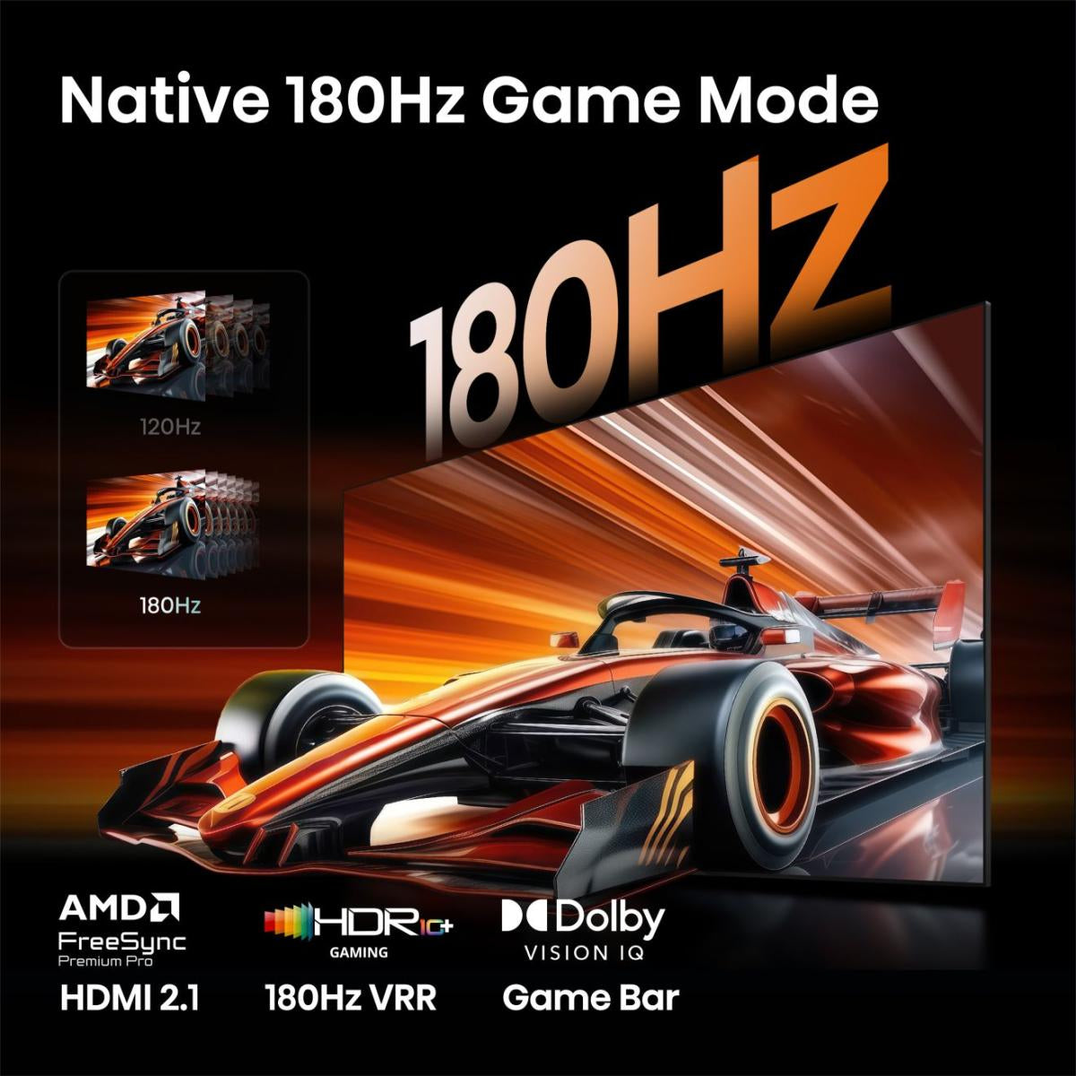 Hisense 100UR8DS – 100" TV – 4K UHD – QD-Mini-LED – VIDAA – 180 Hz – Dolby Vision IQ