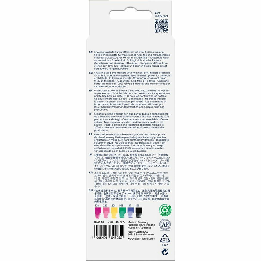 Faber-Castell Goldfaber Fineliner – 6er-Set – sortiert