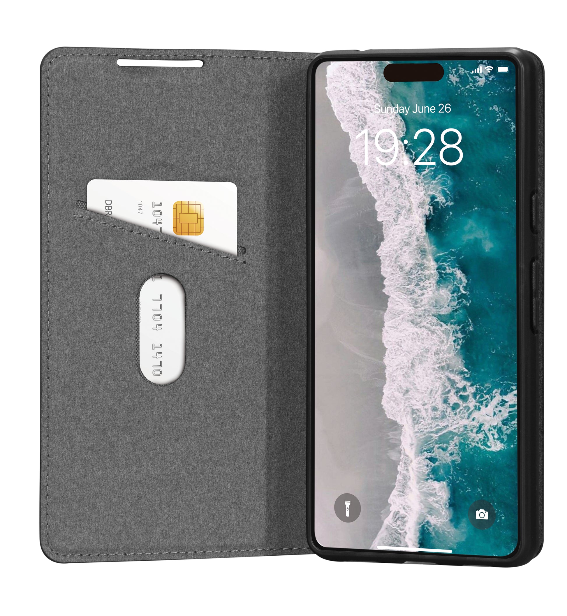 dbramante1928 Bergen Wallethülle – für Apple iPhone 15, 1 Kartenfach, schwarz
