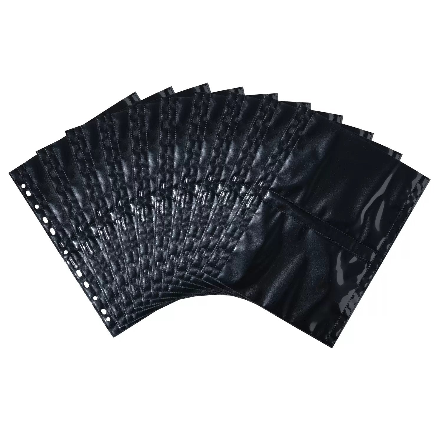 HERMA Fotophan Sichtmappe 13×18 cm quer – 40 Hüllen, Schwarz, Kunststoff, Glänzend, 10er-Pack