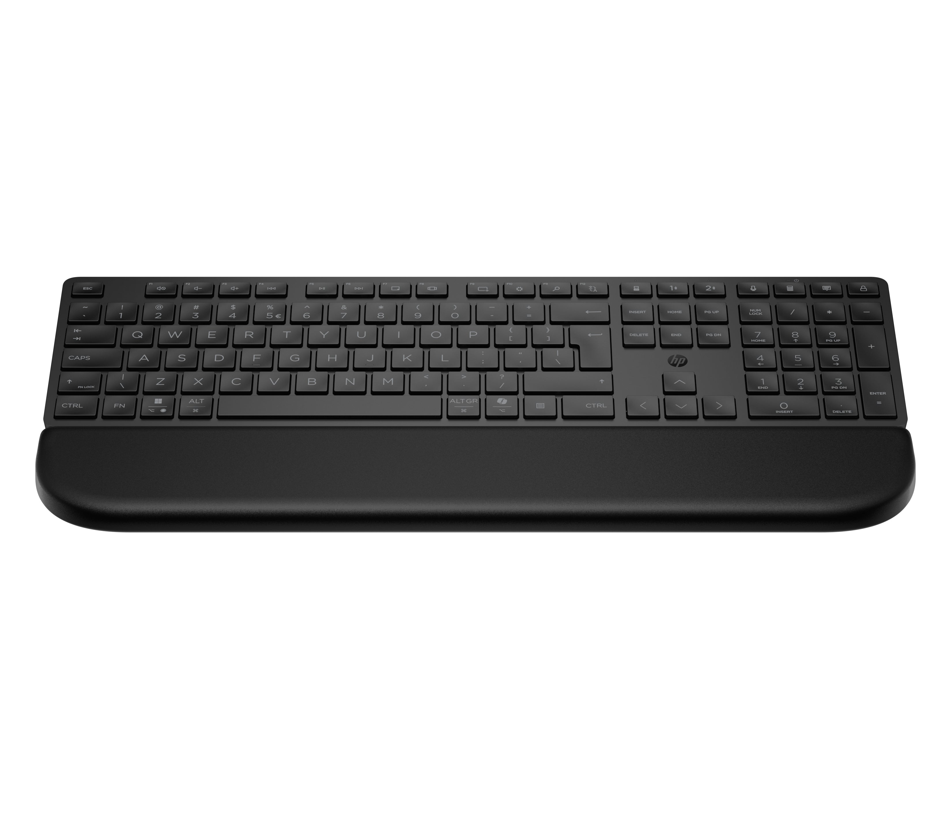 HP 580K – Tastatur – Bluetooth & 2,4 GHz USB-A (Empfänger) – mit Handballenauflage – Schwarz