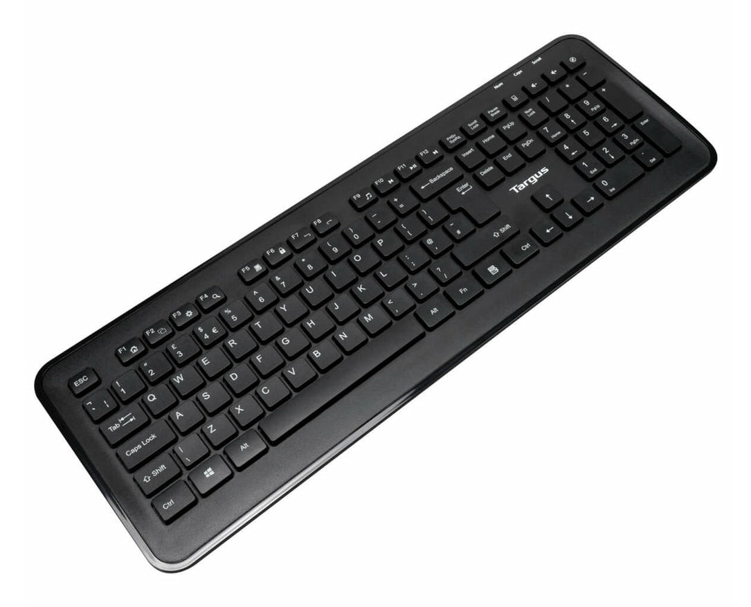 Targus Tastatur, kabellos (2,4 GHz), UK-Layout (EN), Fullsize (mit Ziffernblock)