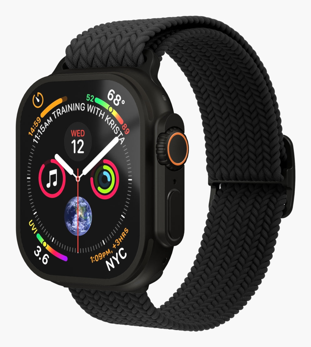 Vonmählen Woven Loop – Armband – für Apple Watch – Schwarz, One Size, Nylon