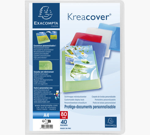 Exacompta Sichtbuch, für A4, 40 Hüllen – PP – mehrfarbig, 10er-Pack