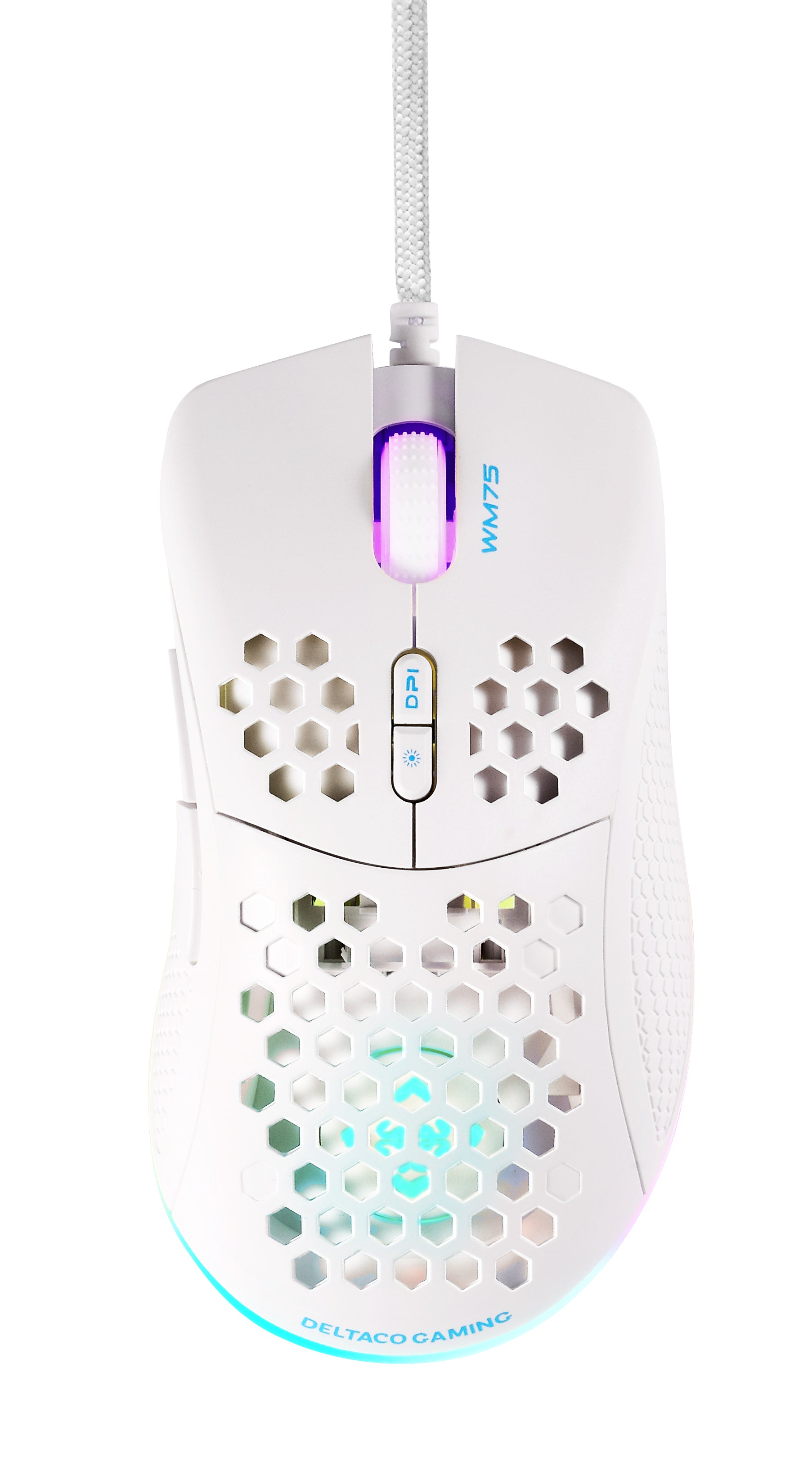 Deltaco Gaming GAM-108-W – Gaming-Maus – Kabelgebunden (USB-A), 6400 DPI, RGB-Beleuchtung, rechts
