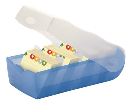 HAN Karteibox A7, liniert, blau, Polypropylen (PP) – 100 Stück