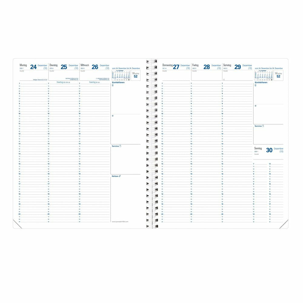 Quo Vadis Eurequart – Jahresinhalt 2027, 1 Woche/2 Seiten, 24,8 × 30,0 cm, Deutsch, Impala