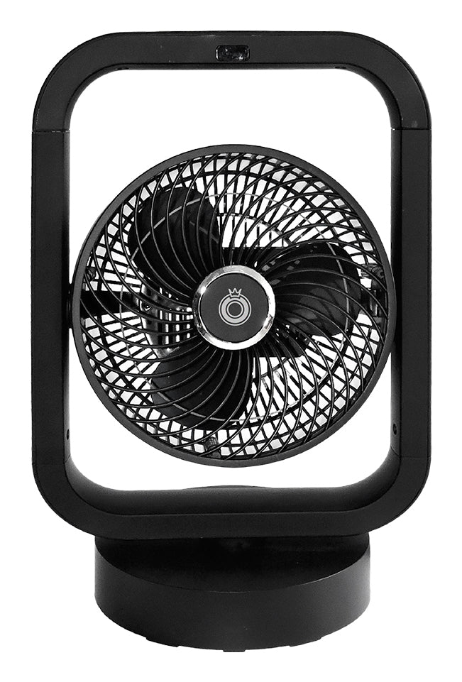 Sonnenkönig Tischventilator VIND MONO – 3 Stufen, oszillierend, Timer 7 h, 35 W, Schwarz