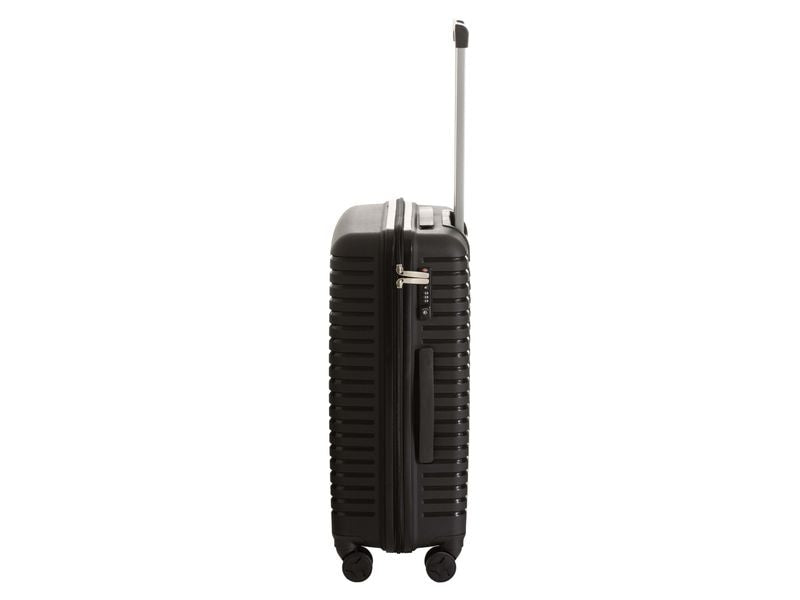 KOOR Manila – Hartschalen-Trolley, 63 l, 4 Rollen (Spinner), TSA-Schloss, PP, Schwarz, 40 × 66 × 26 cm