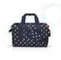 Reisenthel allrounder M – Umhängetasche, 18 l, Polyester, Metallic Dots Blau, 40 × 33,5 × 24 cm