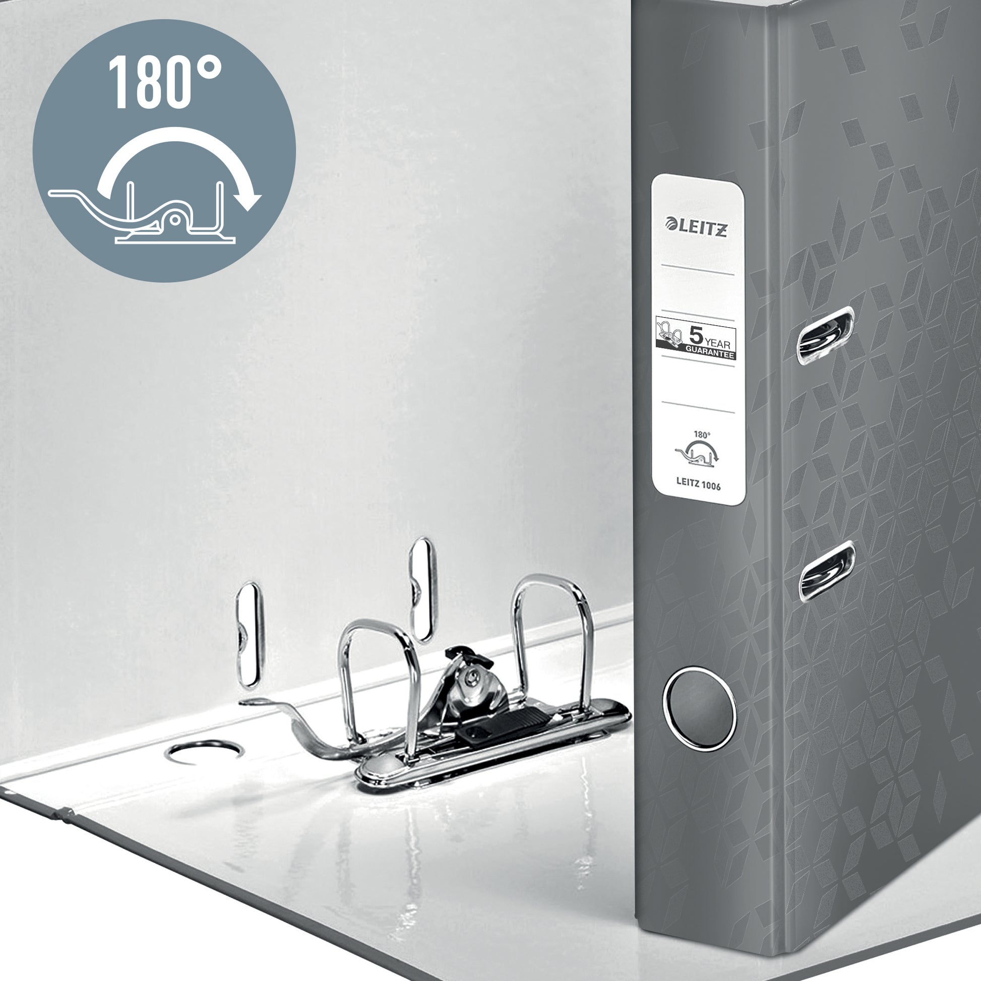 Leitz 180° WOW Hebelordner – für A4 – Rückenbreite 5,2 cm – Gelb