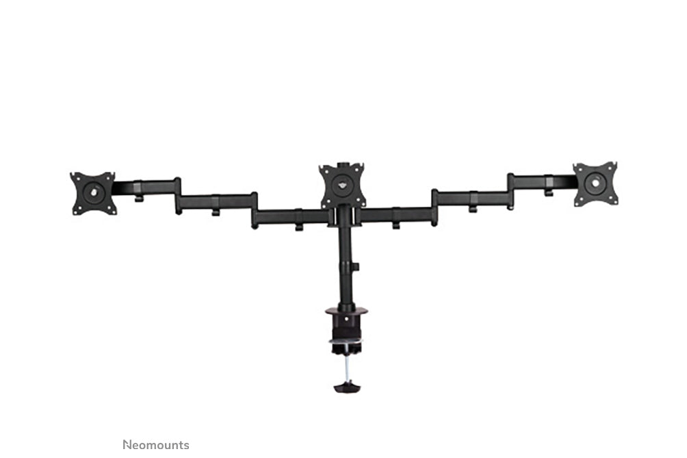 Neomounts NM-D135D3BLACK – Monitorarm, Dreifach, Tischklemme, bis 27", VESA 75 × 75/100 × 100 mm, 8 kg