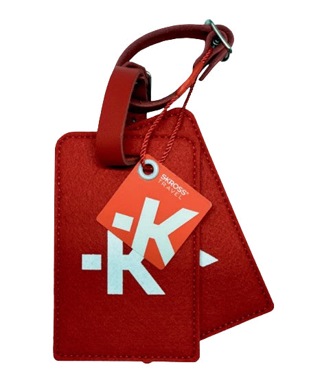 Skross Gepäckanhänger – 110×70 mm – Rot – Leder, PVC – 2 Stk.