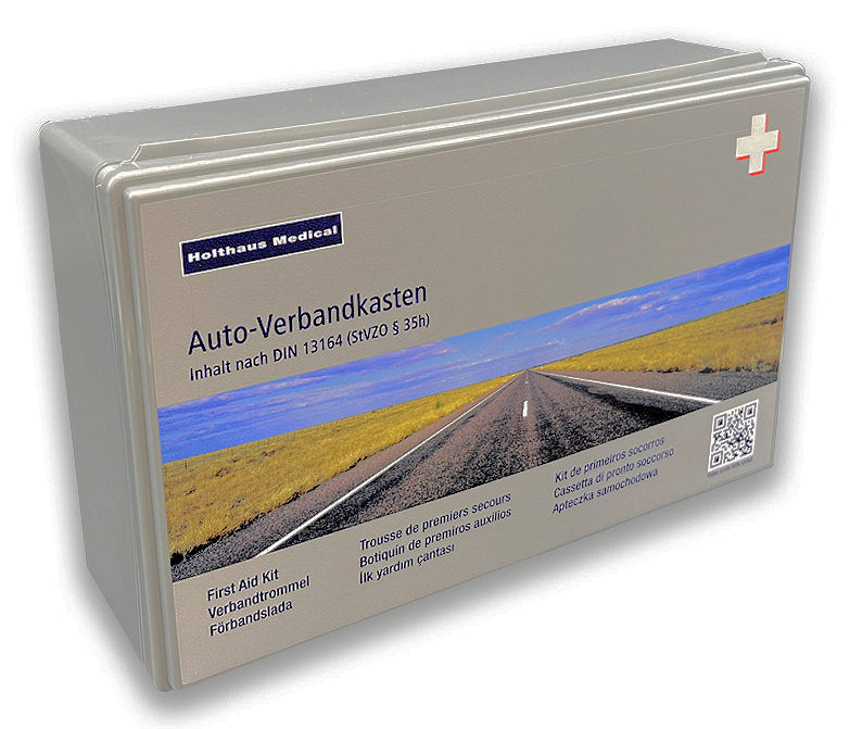 Holthaus Medical Erste-Hilfe-Set Klassik Box – für Auto, 260 × 170 × 80 mm, Kunststoff