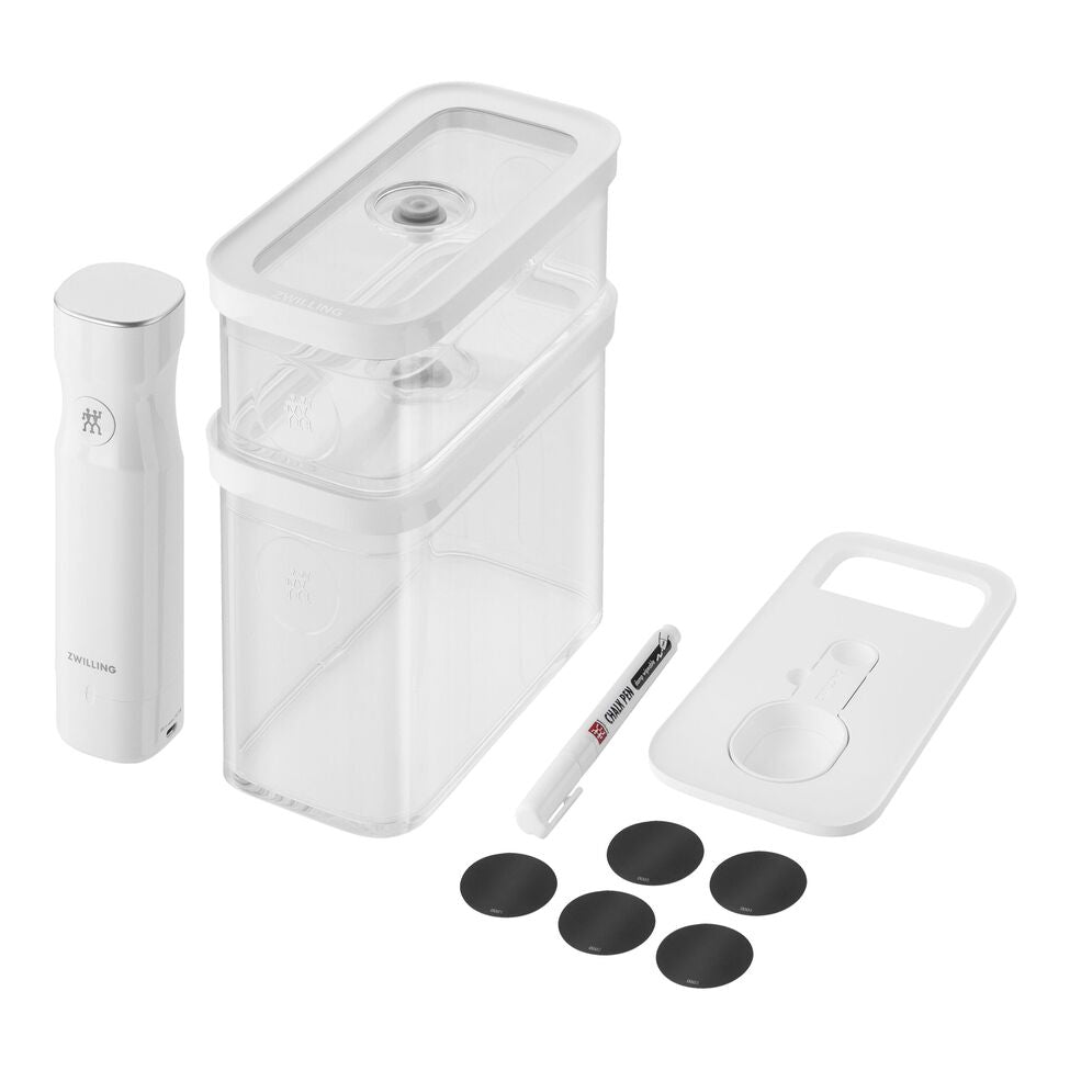 ZWILLING Vakuumbehälter Fresh & Save CUBE StarterSet – 320 ml, für Fresh & Save CUBE, Kunststoff, Weiss
