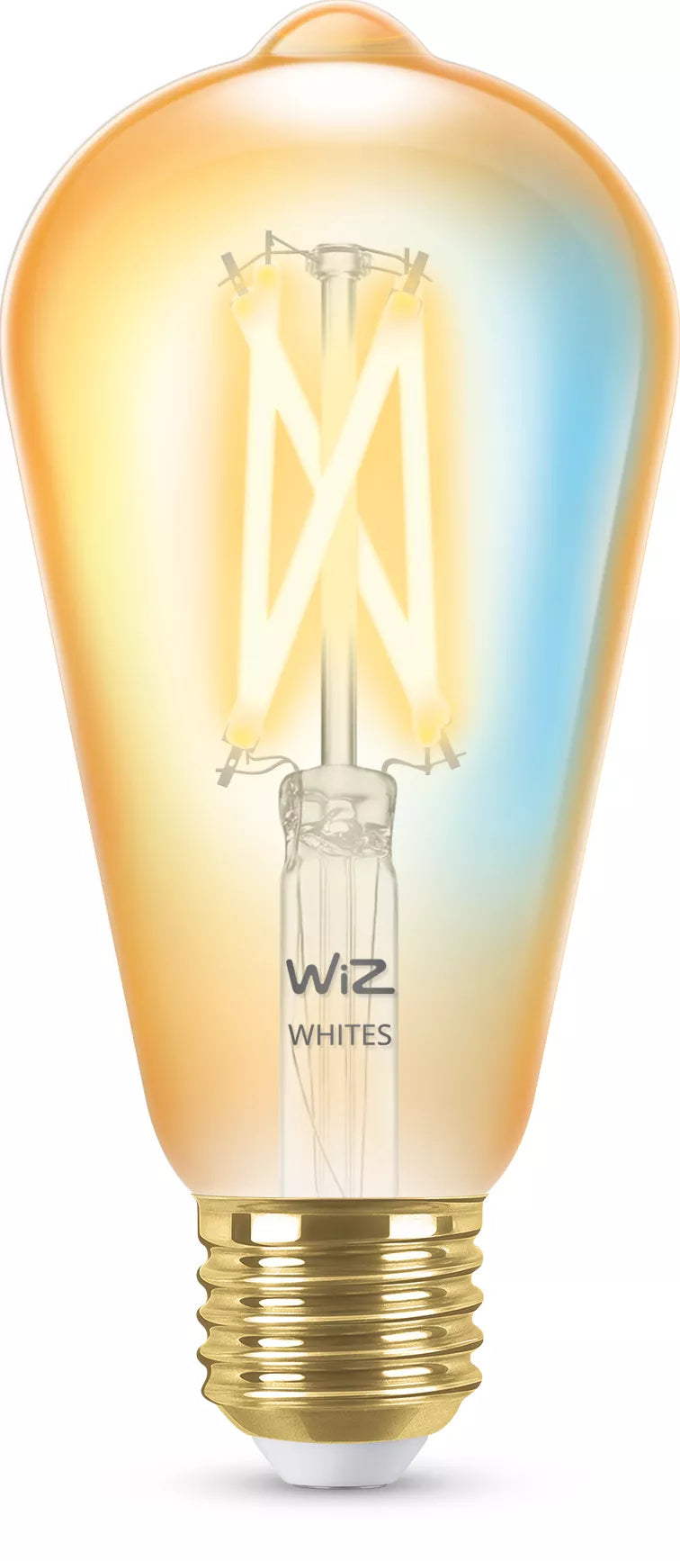 WiZ Smart-Leuchtmittel E27 ST64 – 640 lm, 2000–5000 K, WLAN/App, dimmbar – Gold