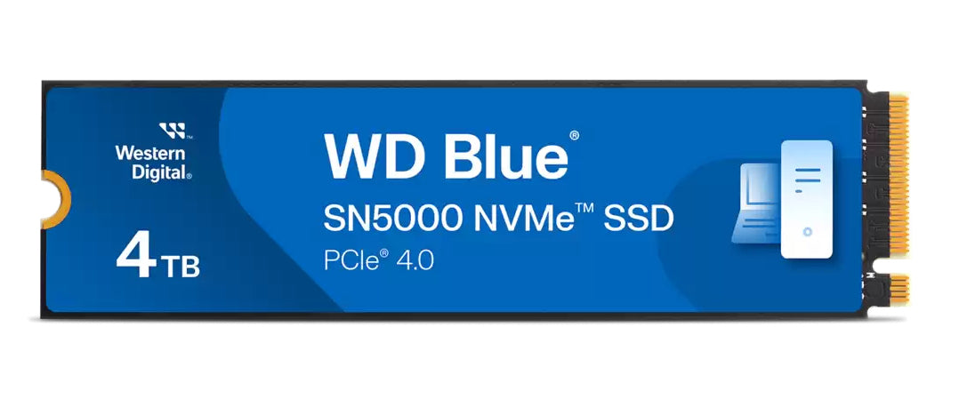 Western Digital Blue SN5000 4 TB – M.2 2280, PCIe 4.0 NVMe, 5500/5000 MB/s