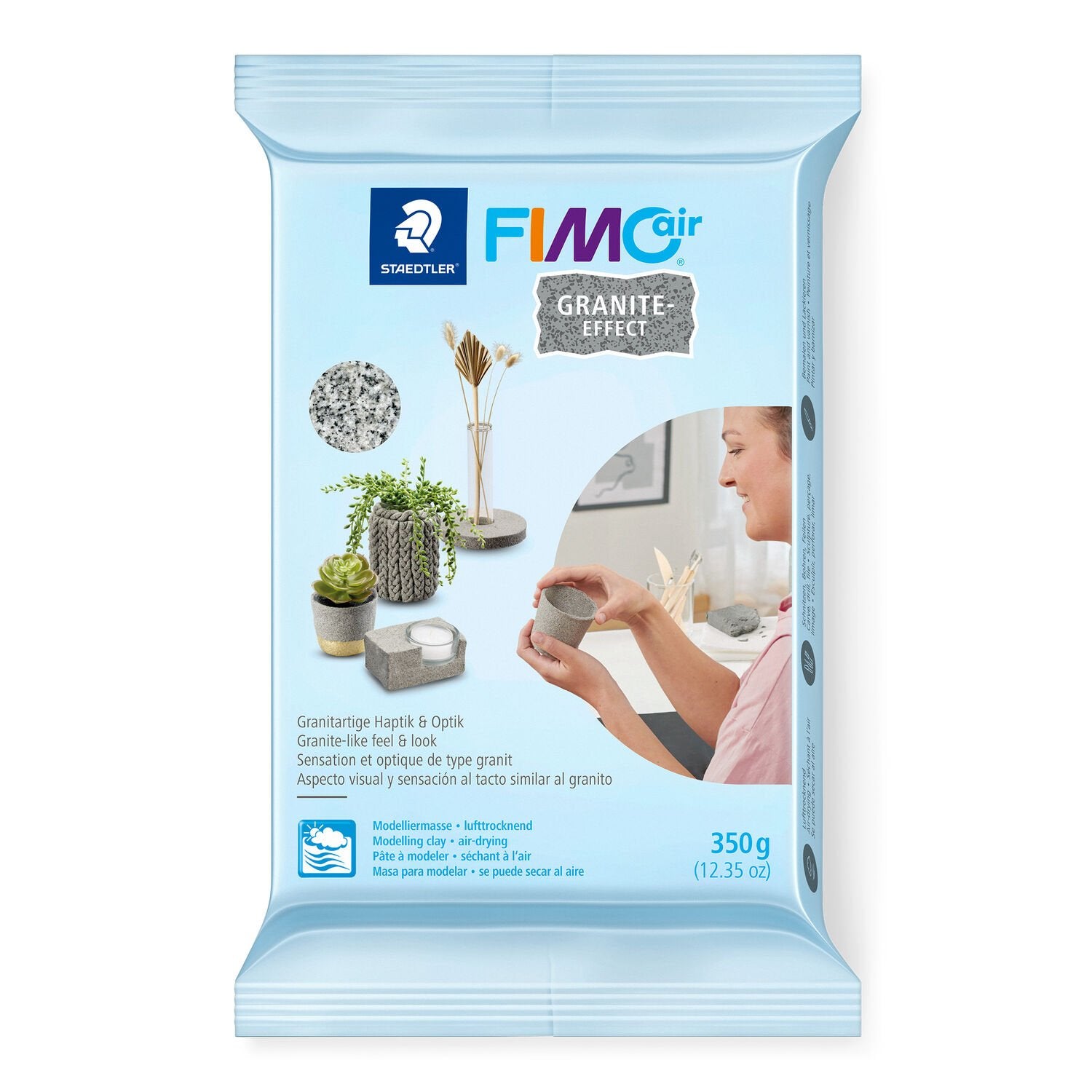 Staedtler Modelliermasse, lufthärtend, grau, Granit-Effekt, 350 g