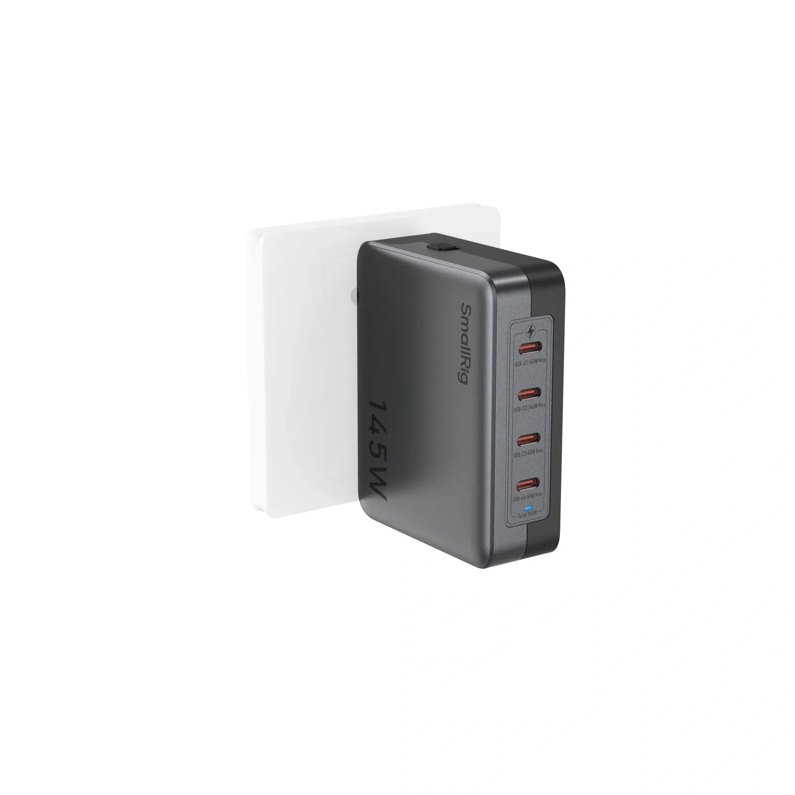 SmallRig 4748 USB-Desktop-Ladegerät 145 W – USB-C×2, USB-A×2 – PD 3.1 – für V-Mount-Akkus, NP-F-Akkus u. a.
