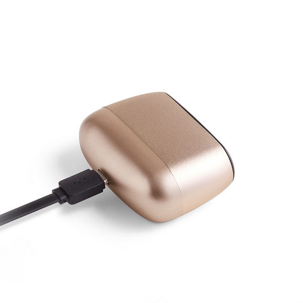 LEXON Minut Wecker – digital – 6,5 × 4,5 × 2,5 cm, gold, Aluminium, USB, Schlummerfunktion