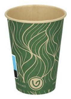 Verive Kaffeebecher, Papier (Bambusfaser) – 1,8 dl grün/braun – FSC – 50 Stk.